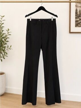 Theory Black Boot-Cut Dress Pants